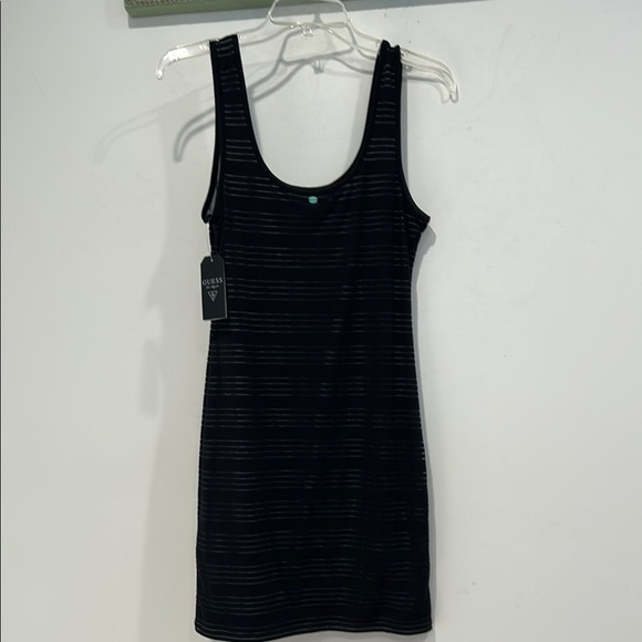 Guess Jet Black contrast stripe tank  Mini Dress women’s medium new w tag - Picture 7 of 9